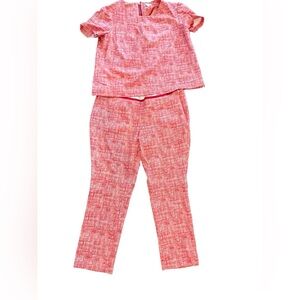 Mercer & Madison Red Textured Darling two piece.